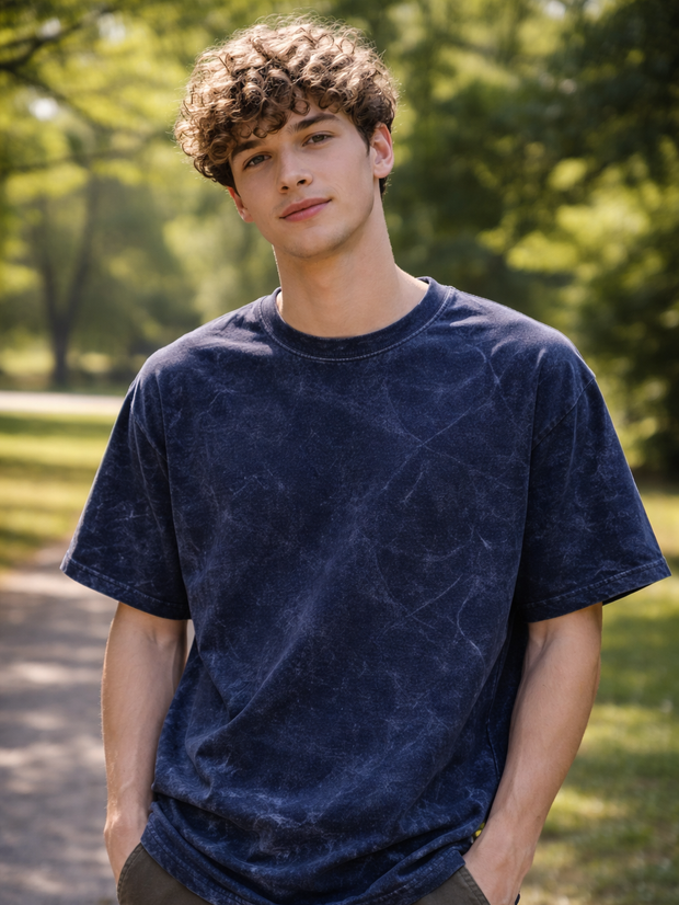 AcidWash T-shirt Dark Blue