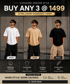 Ultra Premium Oversized T-shirt (Pack of 3)
