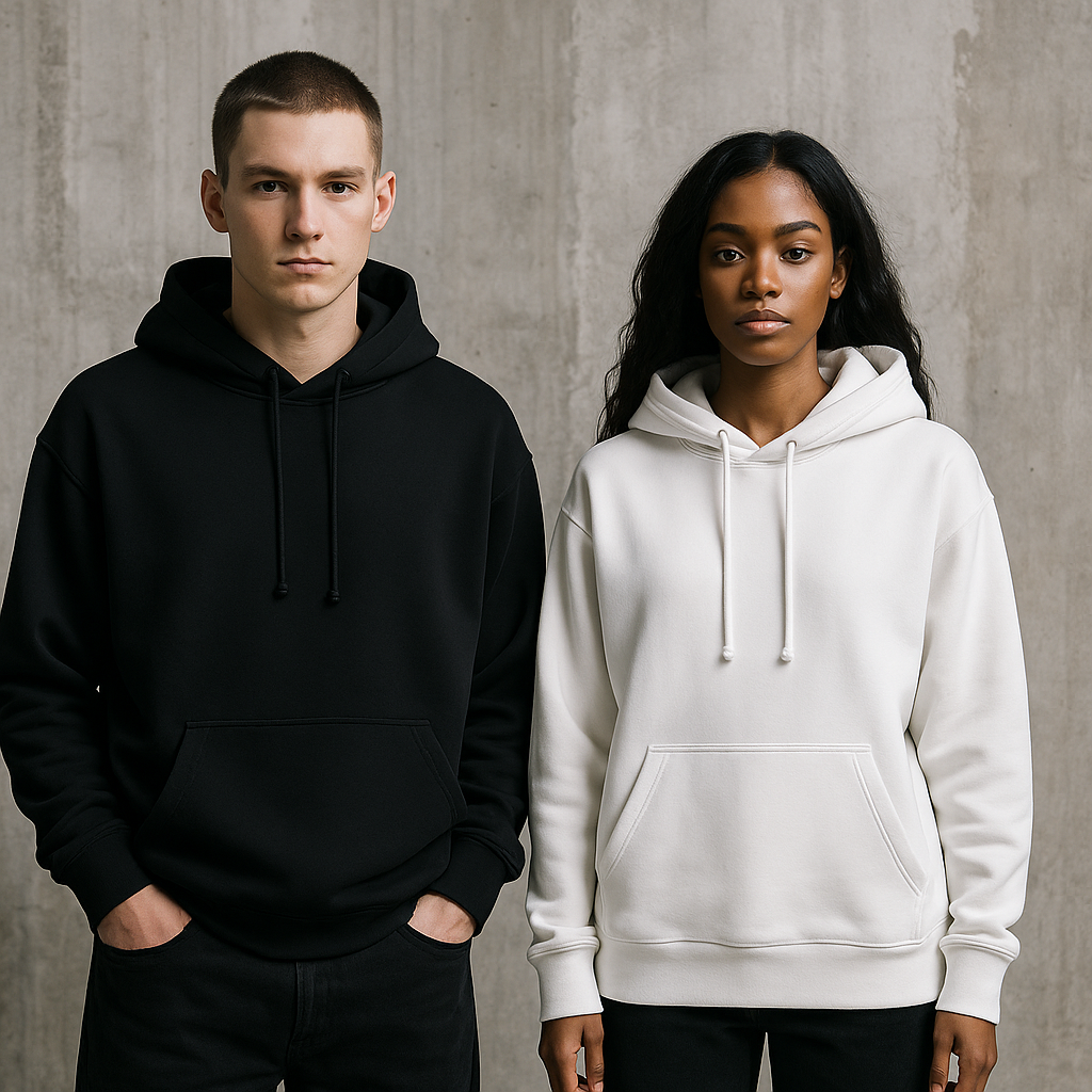 PREMIUM OVERSIZED HOODIES WHITE & BLACK (PACK OF 2)