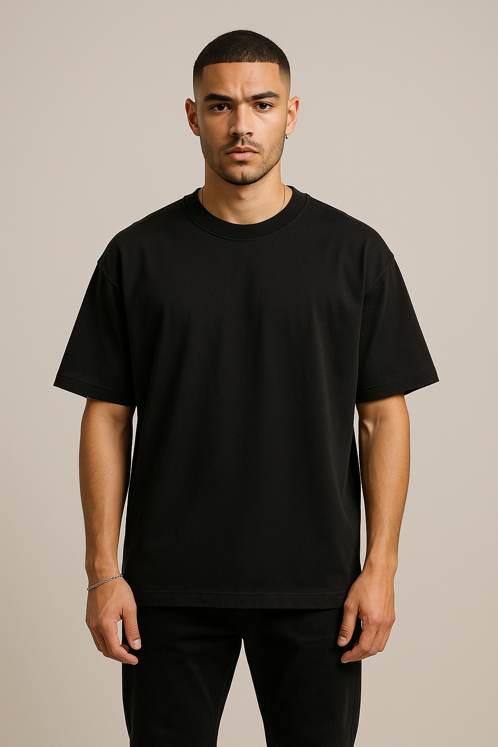PREMIUM OVERSIZED T-SHIRT – BLACK & WHITE (240 GSM) (PACK OF 2)