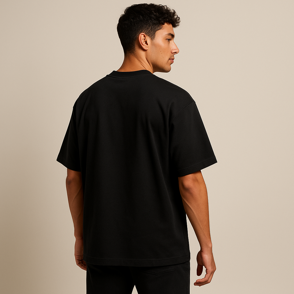 PREMIUM OVERSIZED T-SHIRT – BLACK & WHITE (240 GSM) (PACK OF 2)