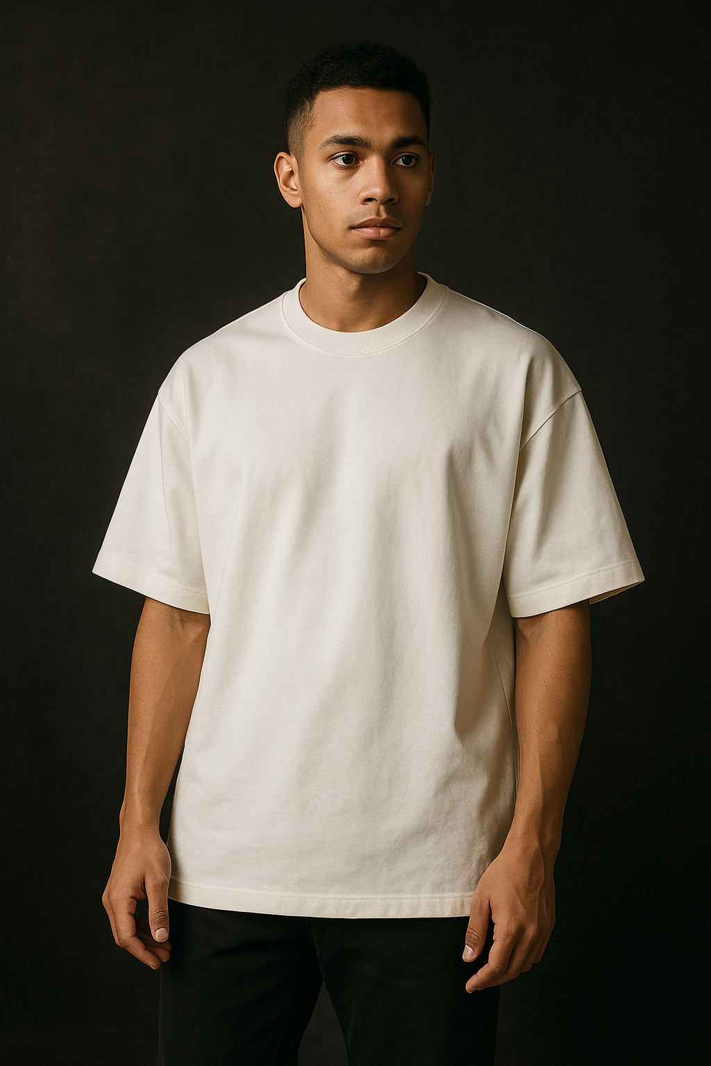 PREMIUM OVERSIZED T-SHIRT – BLACK & WHITE (240 GSM) (PACK OF 2)