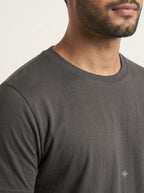 Charcoal Grey t-shirt fabric close up - Nasheyy
