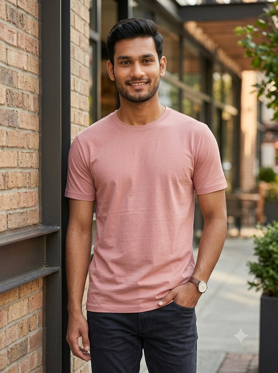 Dusty Pink t-shirt casual wear - Nasheyy