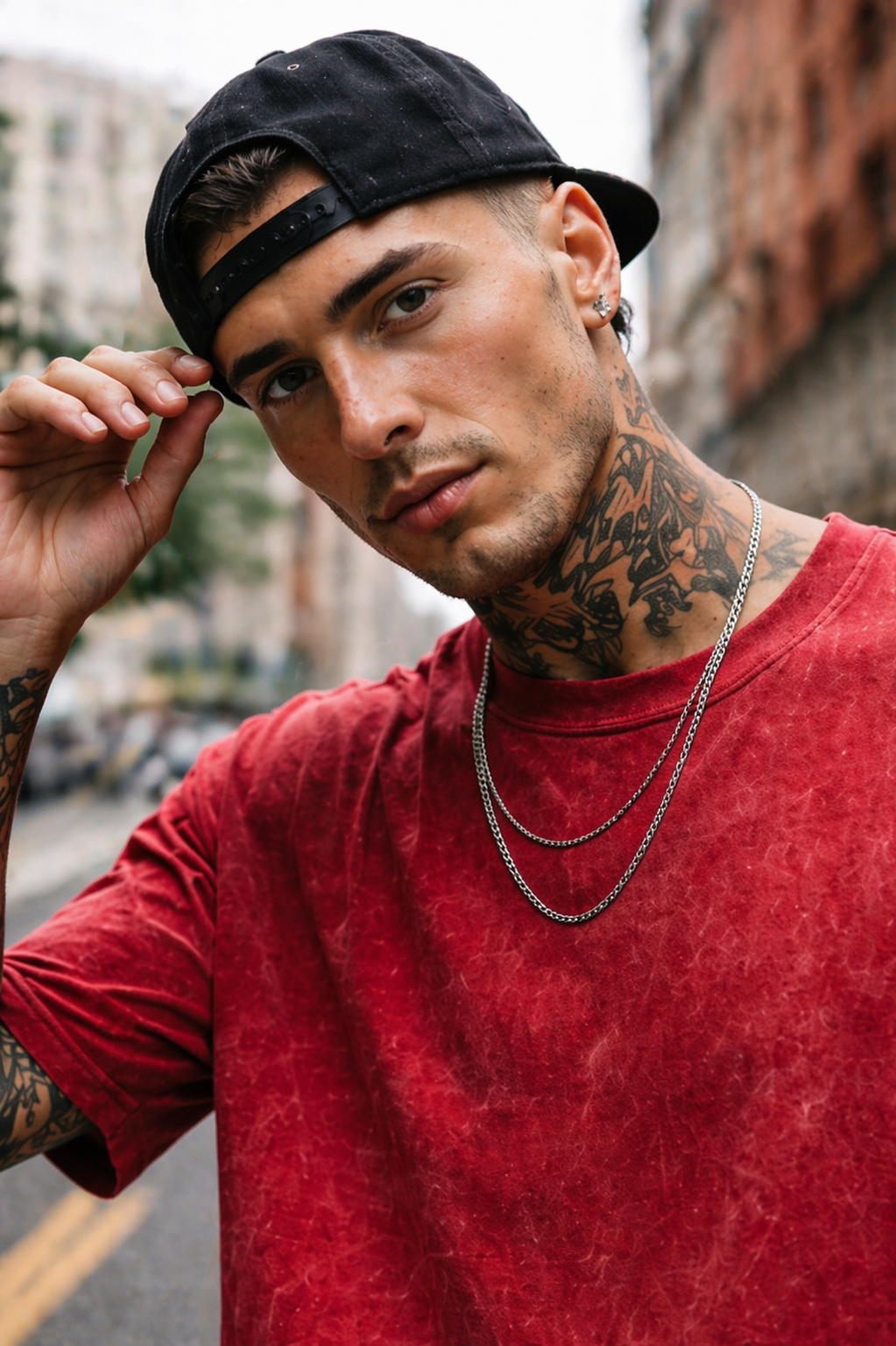 Acidwash T-shirt Red