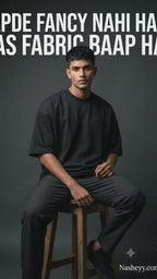 PREMIUM OVERSIZED T-SHIRT – BLACK (240 GSM)