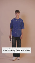 Pack of 3 — Acid Wash Oversized T-Shirts.